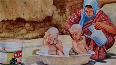 قصة أحد الجيران ټوفيت زوجته وقد تركت له ثلاثة من الذكور كاملة