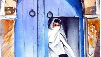 كانت بنت لوط تأخذ الماء من النهر علي أطراف المدينة