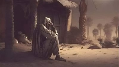 بكت زوجة ابي ذر وهو يحتضر