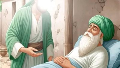 سيدنا يوسف حين قابل اباه سيدنا يعقوب بعد ٤٠ عام من الفراق