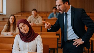 الأستاذة الي لابسه نبيتي